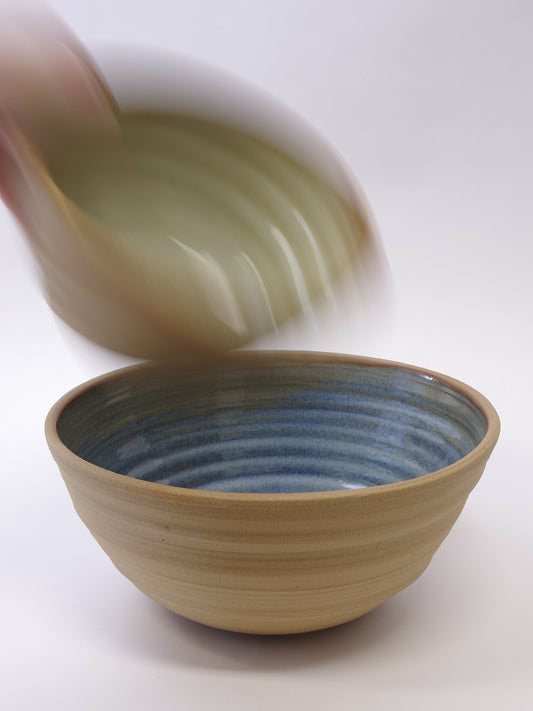 Bowl Sand Swirl Blue